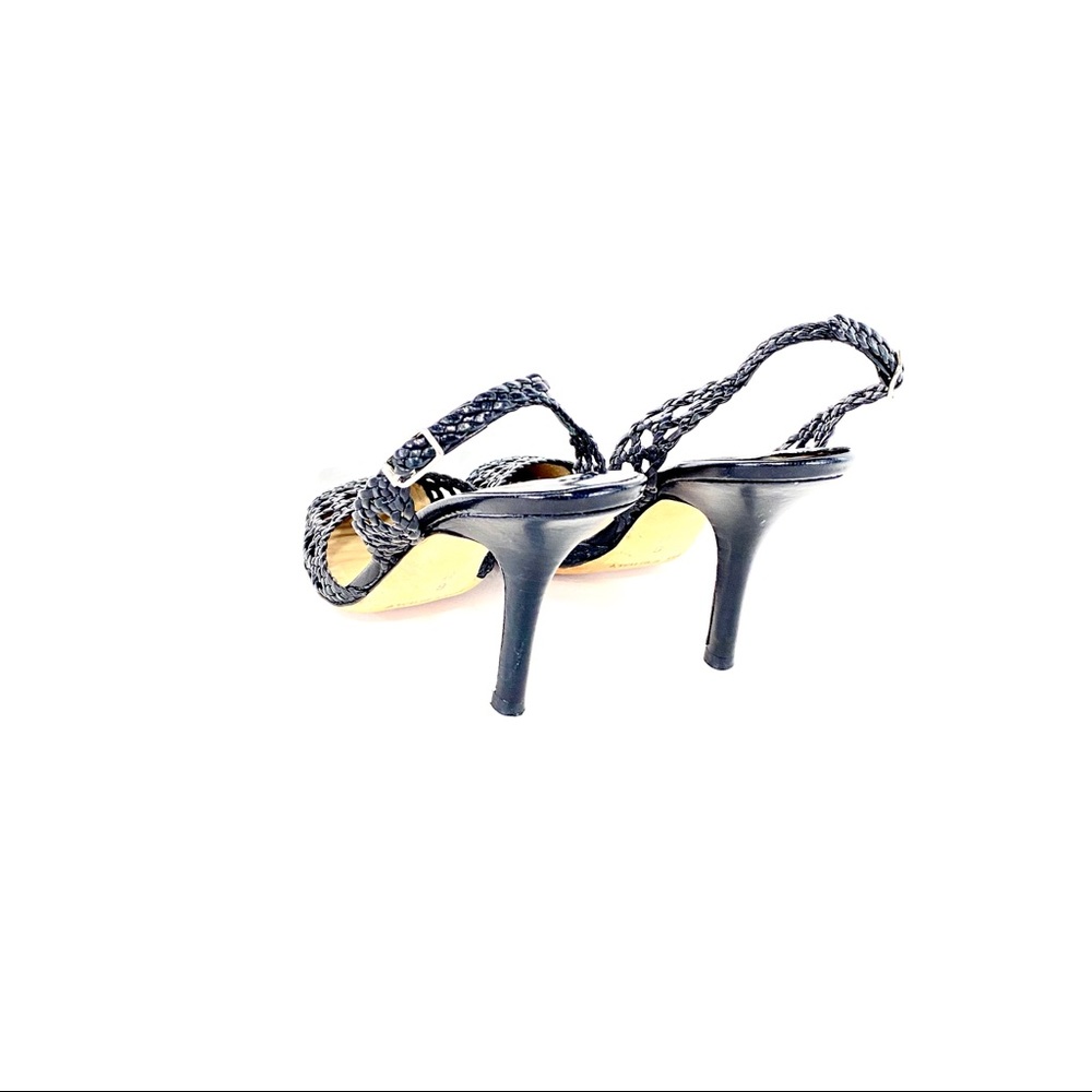 🌹MICHAEL KORS COLLECTION Black Woven Leather Slingbacks🌹 - Picture 12 of 12